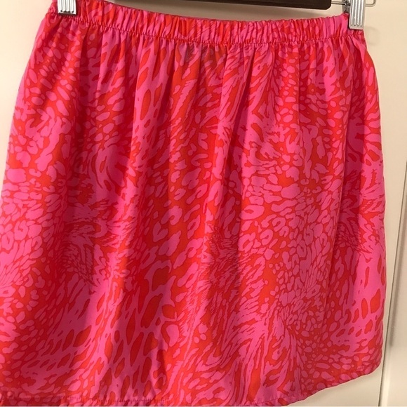 Vici neon pink animal print front tie mini skirt size M - Picture 9 of 9